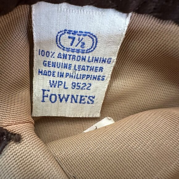 Fownes Leather Gloves Brown NWOT Textured Women 7.5 Medium Driving Gloves - Picture 3 of 7